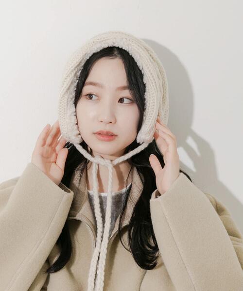 SMELLY（スメリー）の「ケーブルコンビイヤーマフ（イヤーマフ・レディース・アイボリー/ベージュ系その他・-）」の3枚目の写真