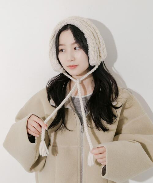 SMELLY（スメリー）の「ケーブルコンビイヤーマフ（イヤーマフ・レディース・アイボリー/ベージュ系その他・-）」の4枚目の写真