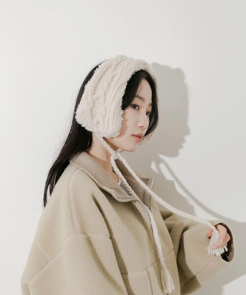 SMELLY（スメリー）の「ケーブルコンビイヤーマフ（イヤーマフ・レディース・アイボリー/ベージュ系その他・-）」の5枚目の写真