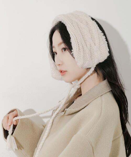 SMELLY（スメリー）の「ケーブルコンビイヤーマフ（イヤーマフ・レディース・アイボリー/ベージュ系その他・-）」の6枚目の写真