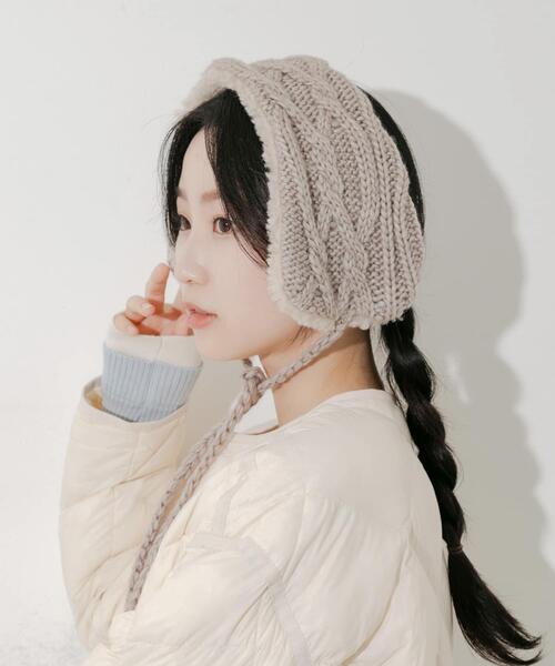 SMELLY（スメリー）の「ケーブルコンビイヤーマフ（イヤーマフ・レディース・アイボリー/ベージュ系その他・-）」の15枚目の写真