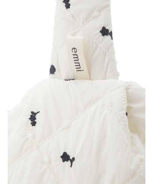 emmi（エミ）の「フラワーエンブロイダリーキルティングバッグ（ハンドバッグ・レディース・ブラウン/オフホワイト・F）」の8枚目の写真