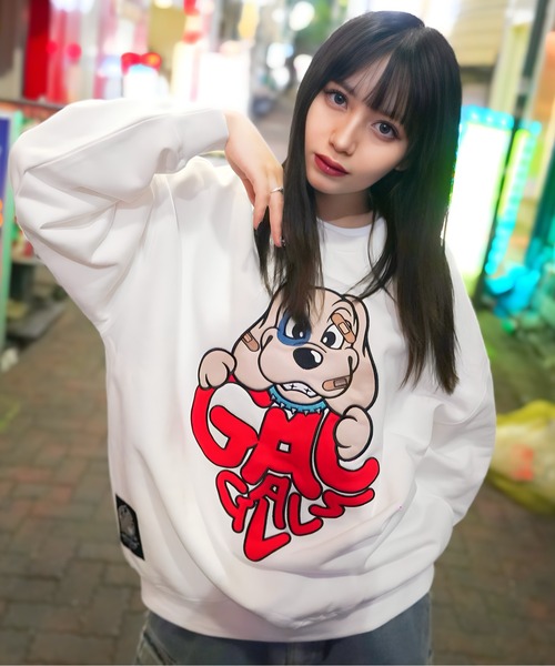 GALFY(ガルフィー)の「【別注】GA×GALFY-わんわんはーとスウェット(スウェット・レディース・ピンク/ホワイト/ブラック・FREE)」の5枚目の写真