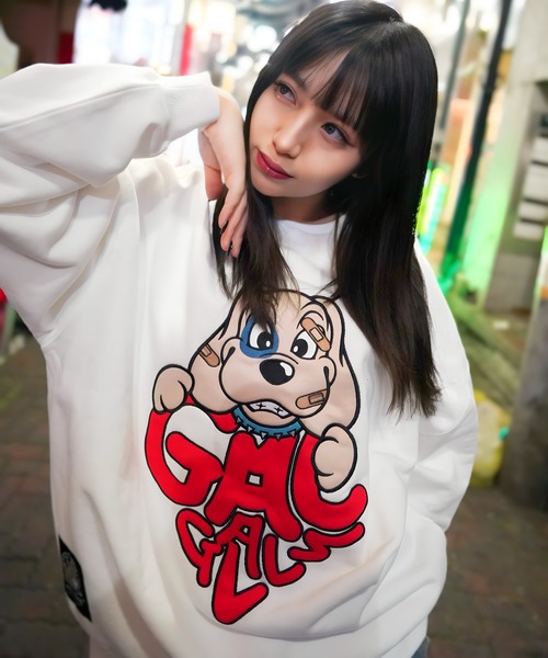 GALFY(ガルフィー)の「【別注】GA×GALFY-わんわんはーとスウェット(スウェット・レディース・ピンク/ホワイト/ブラック・FREE)」の6枚目の写真
