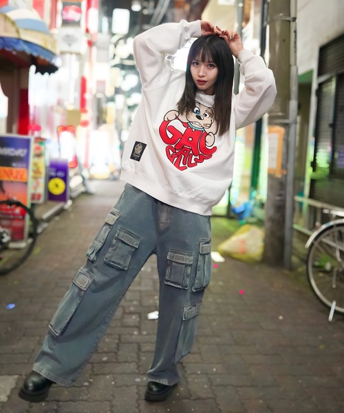 GALFY(ガルフィー)の「【別注】GA×GALFY-わんわんはーとスウェット(スウェット・レディース・ピンク/ホワイト/ブラック・FREE)」の11枚目の写真