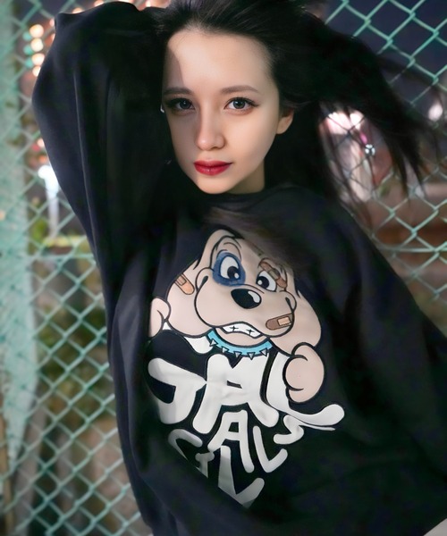 GALFY(ガルフィー)の「【別注】GA×GALFY-わんわんはーとスウェット(スウェット・レディース・ピンク/ホワイト/ブラック・FREE)」の15枚目の写真