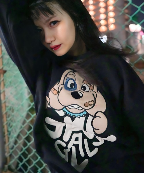 GALFY(ガルフィー)の「【別注】GA×GALFY-わんわんはーとスウェット(スウェット・レディース・ピンク/ホワイト/ブラック・FREE)」の17枚目の写真