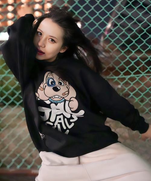 GALFY(ガルフィー)の「【別注】GA×GALFY-わんわんはーとスウェット(スウェット・レディース・ピンク/ホワイト/ブラック・FREE)」の18枚目の写真