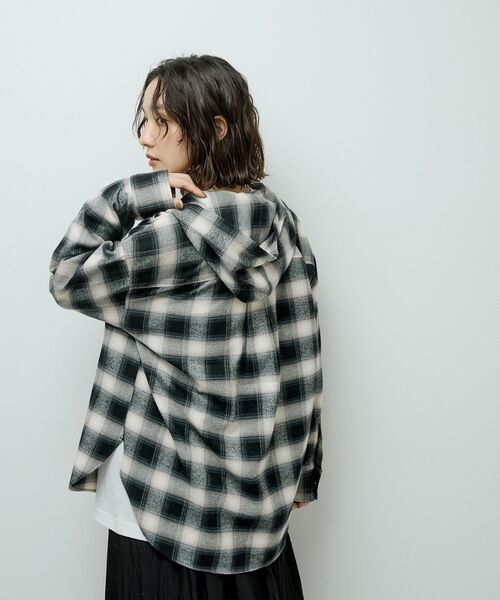 セール】ネルチェックフードシャツ（シャツ/ブラウス）｜Green Parks
