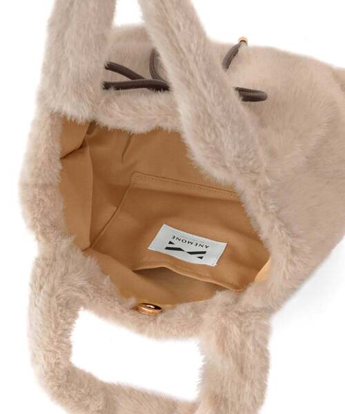 ANEMONE（アネモネ）の「リボンエコファートートバッグ（トートバッグ・レディース・ダークグレー/ライトグレー/グレイッシュベージュ・FREE）」の8枚目の写真