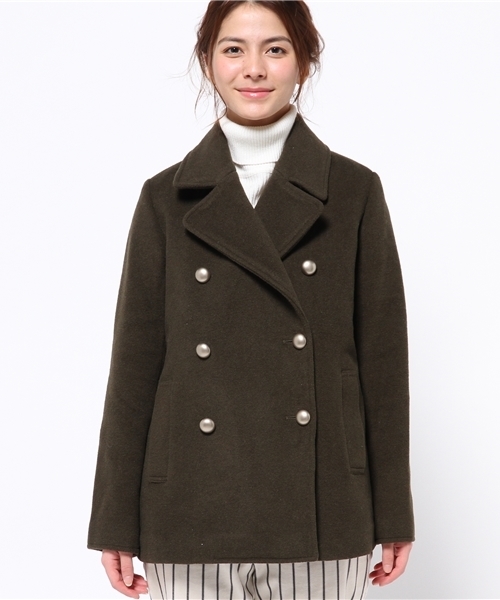 Chico（チコ）の「【who's who Chico】ウールモッサPコート（ピーコート・レディース・ブラック/グレー/オリーブ・FREE）」の9枚目の写真