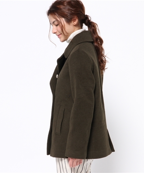 Chico（チコ）の「【who's who Chico】ウールモッサPコート（ピーコート・レディース・ブラック/グレー/オリーブ・FREE）」の10枚目の写真