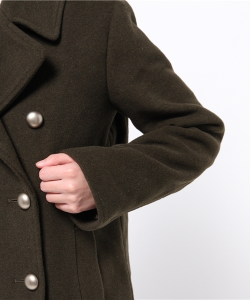 Chico（チコ）の「【who's who Chico】ウールモッサPコート（ピーコート・レディース・ブラック/グレー/オリーブ・FREE）」の5枚目の写真