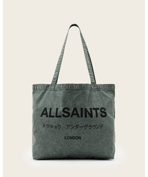 ALLSAINTS（オールセインツ）の「UNDERGROUND LOGO PRINTED TOTE BAG | アンダーグラウンド ロゴ プリント トート バッグ（トートバッグ）」
