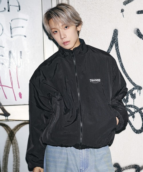 THRASHER（スラッシャー）の「THRASHER×MSG　別注 ボアナイロン2wayリバーシブルブルゾン【UNISEX】（ブルゾン・メンズ・ブラック/ワイン/ブラック系・S/M/L/XL）」の7枚目の写真