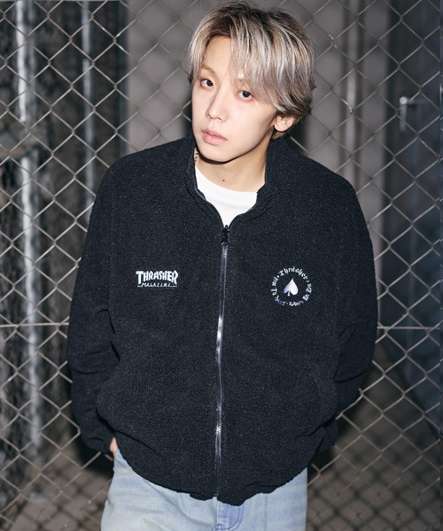 THRASHER（スラッシャー）の「THRASHER×MSG　別注 ボアナイロン2wayリバーシブルブルゾン【UNISEX】（ブルゾン・メンズ・ブラック/ワイン/ブラック系・S/M/L/XL）」の10枚目の写真