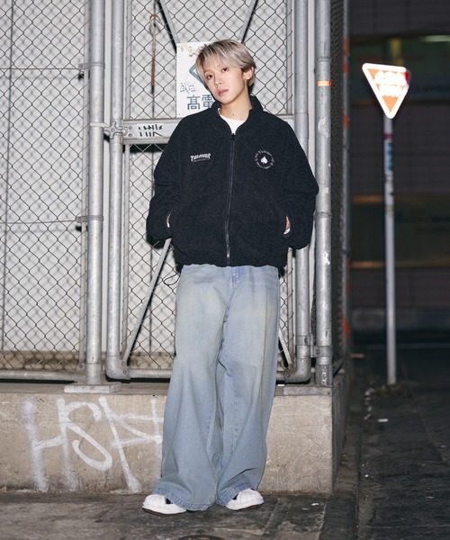 THRASHER（スラッシャー）の「THRASHER×MSG　別注 ボアナイロン2wayリバーシブルブルゾン【UNISEX】（ブルゾン・メンズ・ブラック/ワイン/ブラック系・S/M/L/XL）」の15枚目の写真