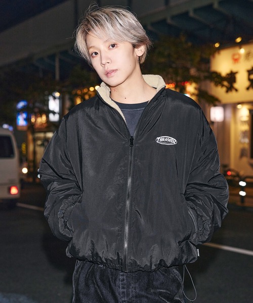 THRASHER（スラッシャー）の「THRASHER×MSG　別注 ボアナイロン2wayリバーシブルブルゾン【UNISEX】（ブルゾン・メンズ・ブラック/ワイン/ブラック系・S/M/L/XL）」の21枚目の写真