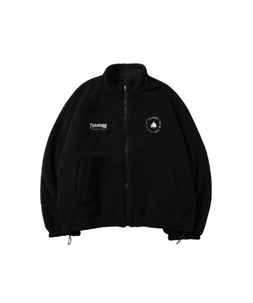 埼玉県 赤黒ジャンパー リバーシブル ブルゾン セール】THRASHER×MSG 別注 ボアナイロン2wayリバーシブルブルゾン