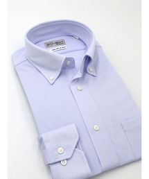 WEB限定【完全ノーアイロン】長袖 アイシャツ ボタンダウン ストレッチ ストライプ i-shirt