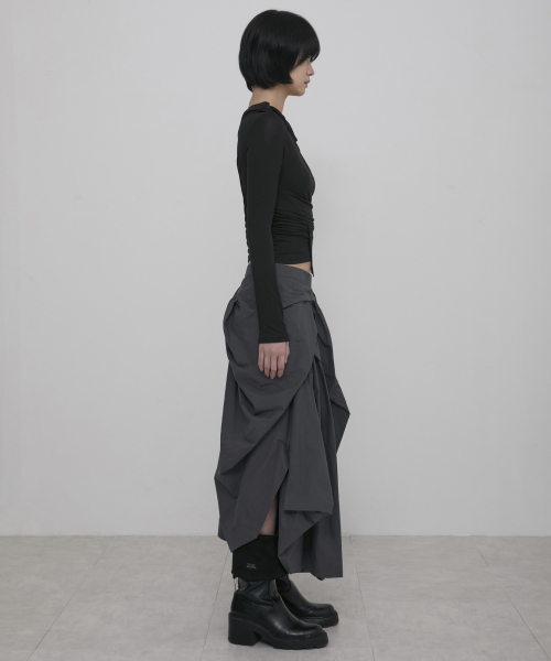 FLAREUP(フレアアップ)の「Asymmetrical Draped Layered Long Skirt FLAREUP(フレアアップ)の「Asymmetrical Draped Layered Long Skirt