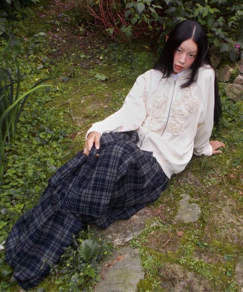 FLAREUP（フレアアップ）の「Asymmetrical Draped Layered Long Skirt