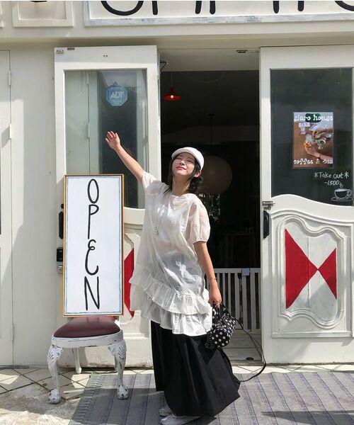 RONRON(ロンロン)の「AIRY DOT RUFFLE LAYERED DRESS WHITE(ワンピース・レディース・その他・FREE)」の8枚目の写真