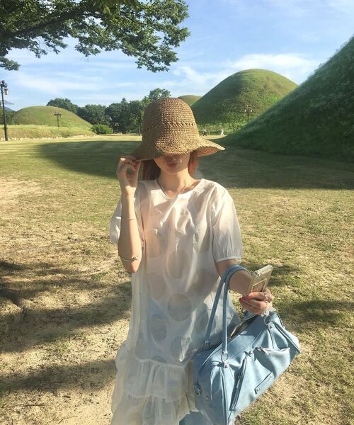 RONRON(ロンロン)の「AIRY DOT RUFFLE LAYERED DRESS WHITE(ワンピース・レディース・その他・FREE)」の9枚目の写真