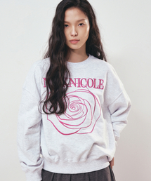 VOLUME NICOLE ROSE SWEATSHIRT_MELANGE PINK
