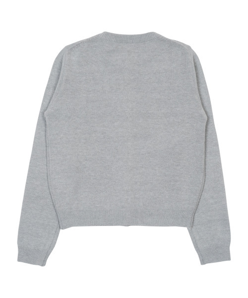 THECOLDESTMOMENT（ザコールデストモーメント）の「TCM mini logo knit cardigan (grey)（カーディガン/ボレロ・レディース・その他・SMALL/MEDIUM）」の3枚目の写真