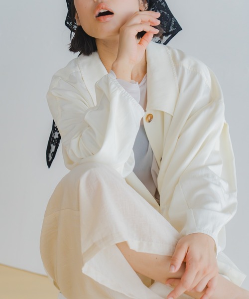 WHYTO.(ホワイト)の「「WHYTO. / ホワイト」テントラインジャケット(その他アウター・レディース・チャコールグレー/ベージュ/オフホワイト・38/36)」の12枚目の写真