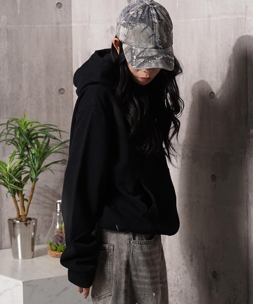 #MEMORY（メモリー）の「【MEMORY】スプレー加工 ダブルZIPパーカー / Spray-Finished Double-Zip Hoodie（パーカー・メンズ・ブラック/グレー/ピンク/ブラック系・M/L/XL）」の19枚目の写真