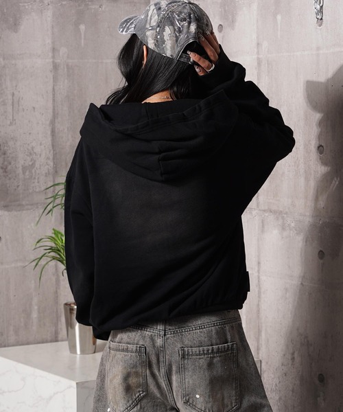 #MEMORY（メモリー）の「【MEMORY】スプレー加工 ダブルZIPパーカー / Spray-Finished Double-Zip Hoodie（パーカー・メンズ・ブラック/グレー/ピンク/ブラック系・M/L/XL）」の18枚目の写真