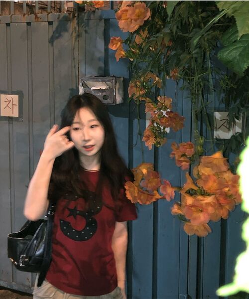 BAUF（バウフ）の「3 logoドットスリムフィットTシャツ[レッド]（Tシャツ/カットソー・レディース・その他・FREE）」の8枚目の写真
