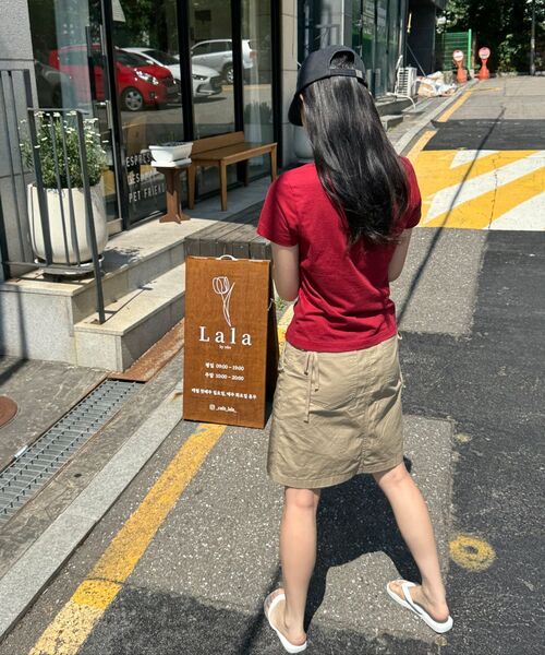 BAUF（バウフ）の「3 logoドットスリムフィットTシャツ[レッド]（Tシャツ/カットソー・レディース・その他・FREE）」の15枚目の写真