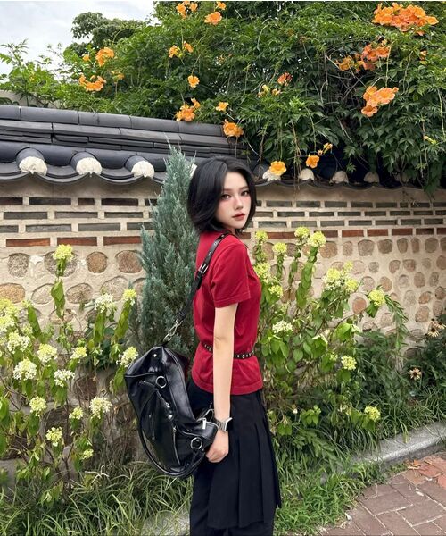 BAUF（バウフ）の「3 logoドットスリムフィットTシャツ[レッド]（Tシャツ/カットソー・レディース・その他・FREE）」の17枚目の写真
