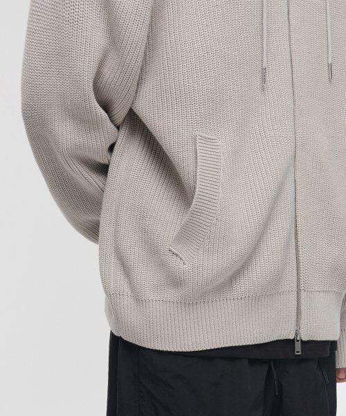 MUSINSA STANDARD（ムシンサスタンダード）の「リブニットフードパーカー [ダスティクリーム]（ニット/セーター・メンズ・その他・SMALL/MEDIUM/LARGE/X-LARGE/XX-LARGE）」の9枚目の写真