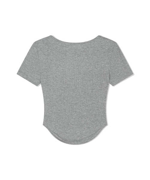 MOAA(モア)の「スクープソフトトップ(メランジグレー)(Tシャツ/カットソー・レディース・その他・SMALL/MEDIUM)」の3枚目の写真