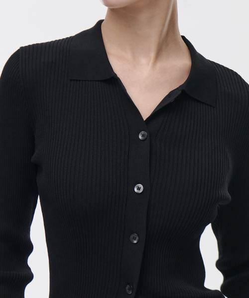 MUSINSA STANDARD WOMAN（ムシンサスタンダードウーマン）の「ウィメンズリブスリムカラードカーディガン[ブラック]（カーディガン/ボレロ・レディース・その他・SMALL/MEDIUM/LARGE/X-SMALL）」の5枚目の写真