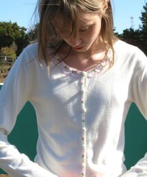BEADS POINT CARDIGAN (IVORY)