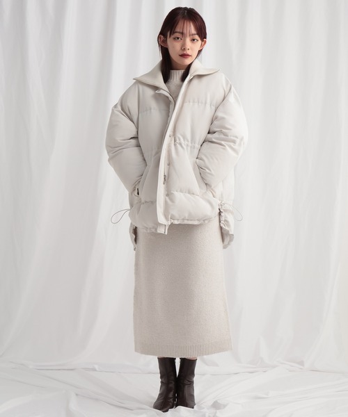 mysty woman（ミスティウーマン）の「シャイニービスチェ付きワンピース 624980（ワンピース・レディース・オフホワイト/グレー/ブラウン・FREE）」の4枚目の写真