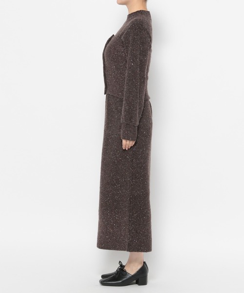 mysty woman（ミスティウーマン）の「シャイニービスチェ付きワンピース 624980（ワンピース・レディース・オフホワイト/グレー/ブラウン・FREE）」の14枚目の写真