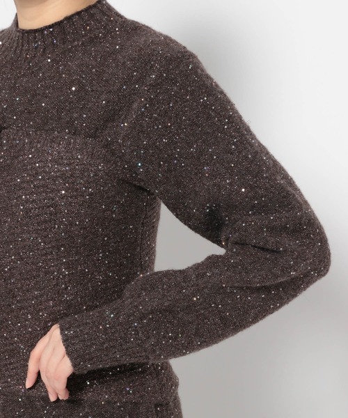 mysty woman（ミスティウーマン）の「シャイニービスチェ付きワンピース 624980（ワンピース・レディース・オフホワイト/グレー/ブラウン・FREE）」の18枚目の写真