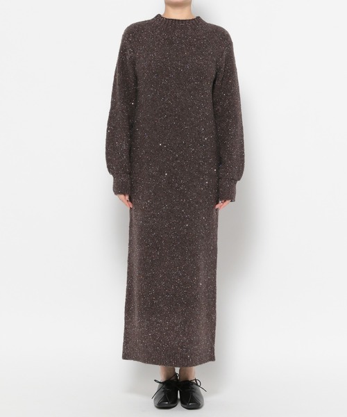 mysty woman（ミスティウーマン）の「シャイニービスチェ付きワンピース 624980（ワンピース・レディース・オフホワイト/グレー/ブラウン・FREE）」の10枚目の写真