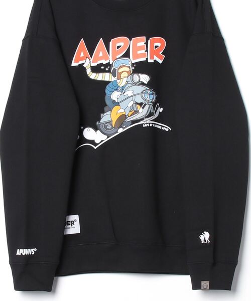 AAPE BY A BATHING APE（エーエイプバイアベイシングエイプ）の「AAPER "Snowmobile" CREW NECK SWEAT（スウェット・メンズ・イエロー系その他/ブラック・LARGE/MEDIUM/XX-LARGE/SMALL/X-LARGE）」の10枚目の写真