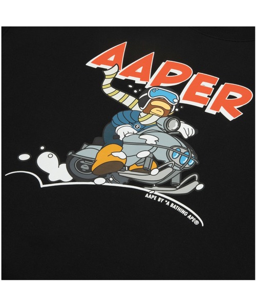 AAPE BY A BATHING APE（エーエイプバイアベイシングエイプ）の「AAPER "Snowmobile" CREW NECK SWEAT（スウェット・メンズ・イエロー系その他/ブラック・LARGE/MEDIUM/XX-LARGE/SMALL/X-LARGE）」の4枚目の写真