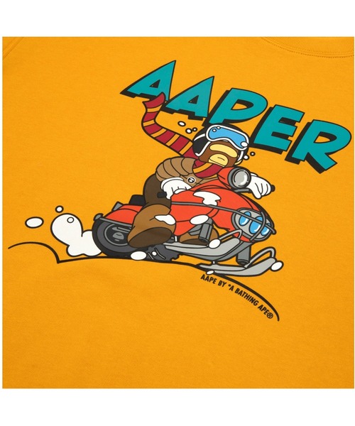 AAPE BY A BATHING APE（エーエイプバイアベイシングエイプ）の「AAPER "Snowmobile" CREW NECK SWEAT（スウェット・メンズ・イエロー系その他/ブラック・LARGE/MEDIUM/XX-LARGE/SMALL/X-LARGE）」の7枚目の写真