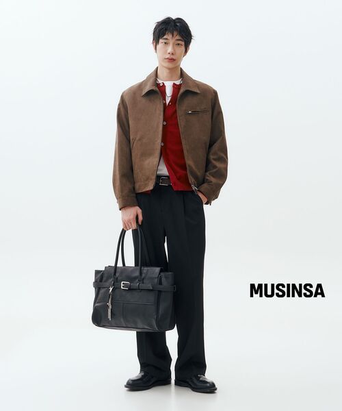 MUSINSA STANDARD（ムシンサスタンダード）の「シンセティックスエードワークジャケット[ブラウン]（ライダースジャケット・メンズ・その他・MEDIUM/XX-LARGE/X-LARGE/LARGE）」の6枚目の写真