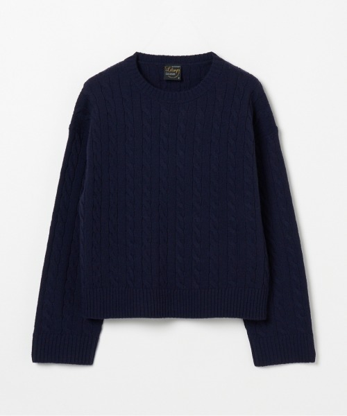 Letroyes(ルトロワ)の「CABLE CREW NECK KNIT(ニット/セーター・レディース・アイボリー/チャコールグレー/ネイビー・1/2)」の3枚目の写真