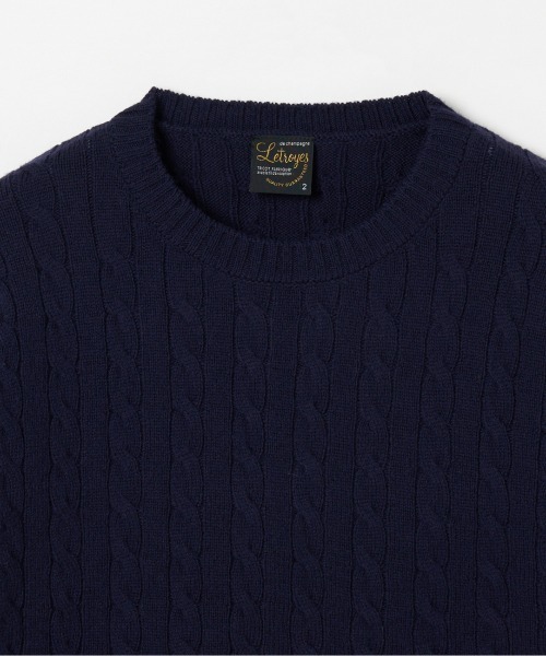 Letroyes(ルトロワ)の「CABLE CREW NECK KNIT(ニット/セーター・レディース・アイボリー/チャコールグレー/ネイビー・1/2)」の5枚目の写真